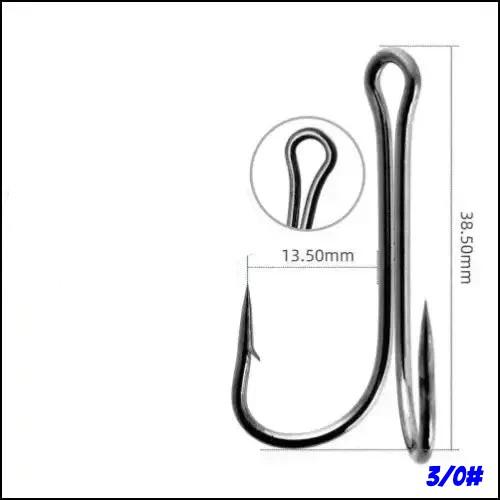 Fly Tying High Carbon Steel Fishing Hooks 3/0-8# - 10 Pack
