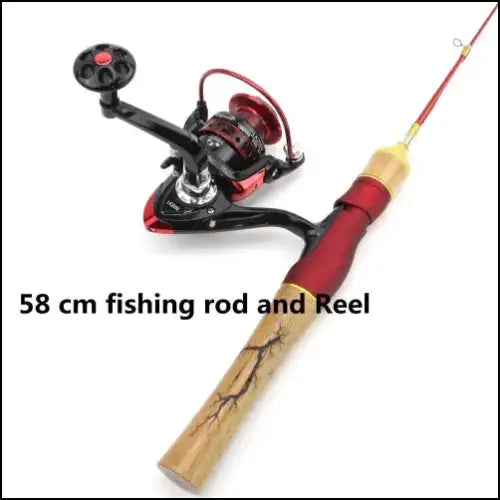 Ice Fishing Rod + Reel Combo Flat Tips - 58cm