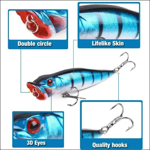 Popper Fishing Lure with Treble Hook 12.5g 9cm