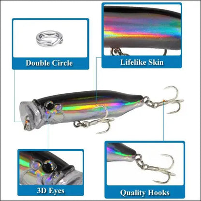 Popper Fishing Lure with Treble Hook 9.4g 7cm