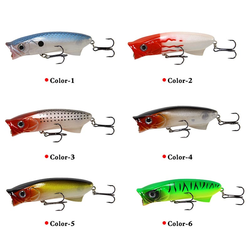 Popper Topwater Fishing Lure with Treble Hook 11.3g 8cm