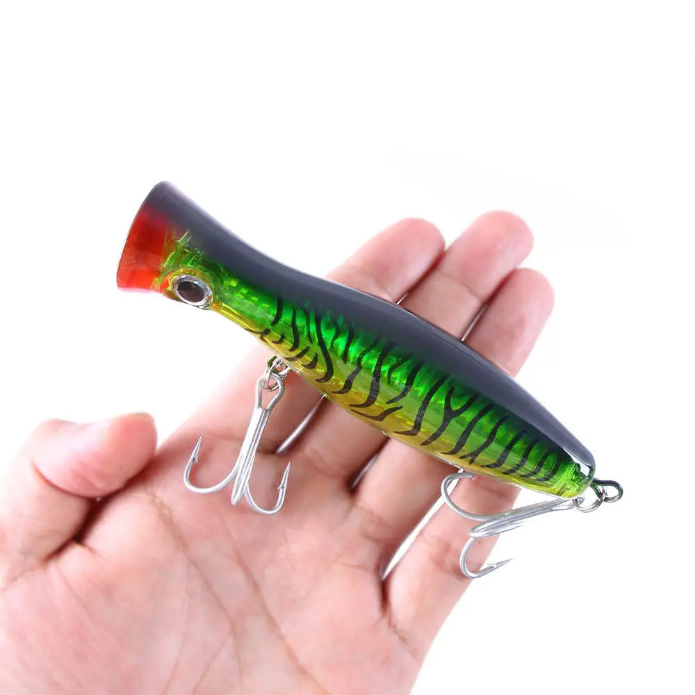 Popper Floating Fishing Lure with Treble Hook 43g 13cm