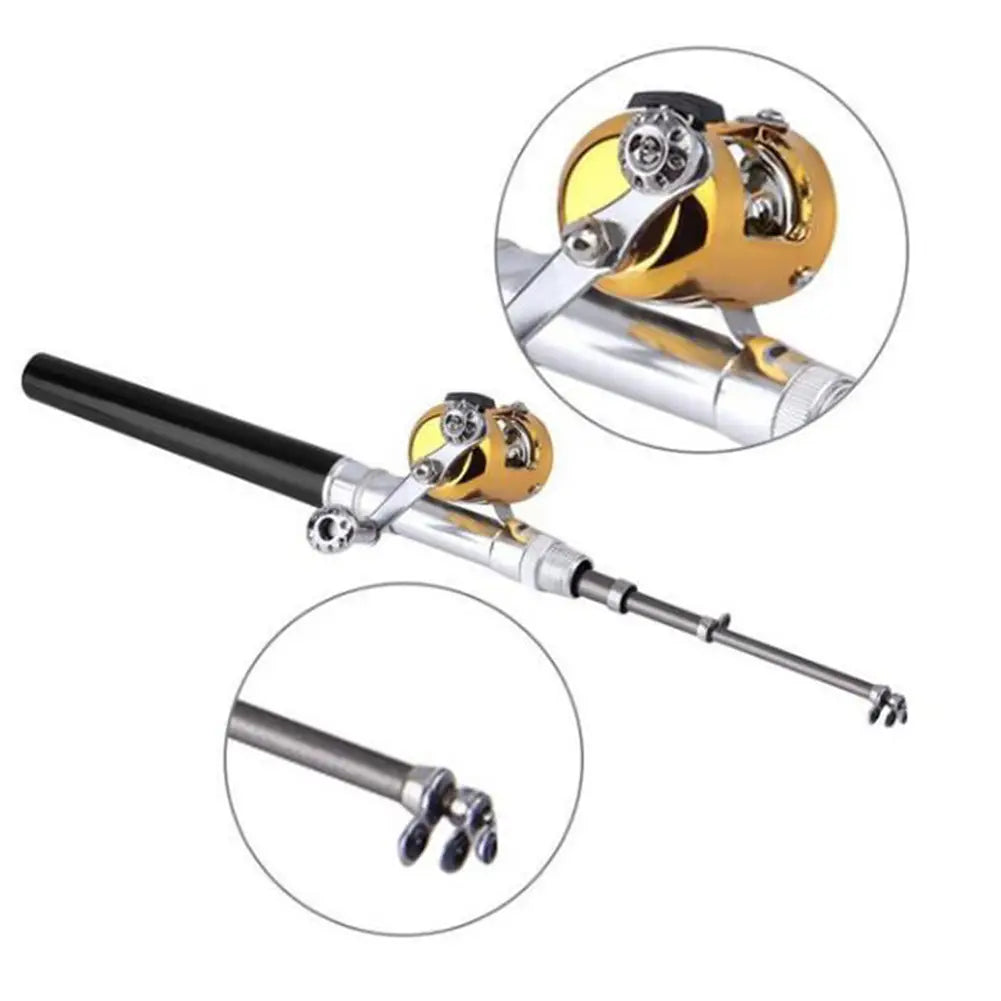 Telescopic Mini Fishing Rod and Reel Gear Ratio 2.1:1