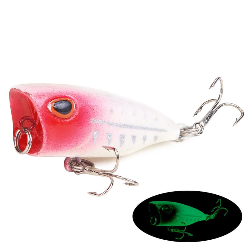 Popper Topwater Fishing Lure with Treble Hook 3.3g 4cm