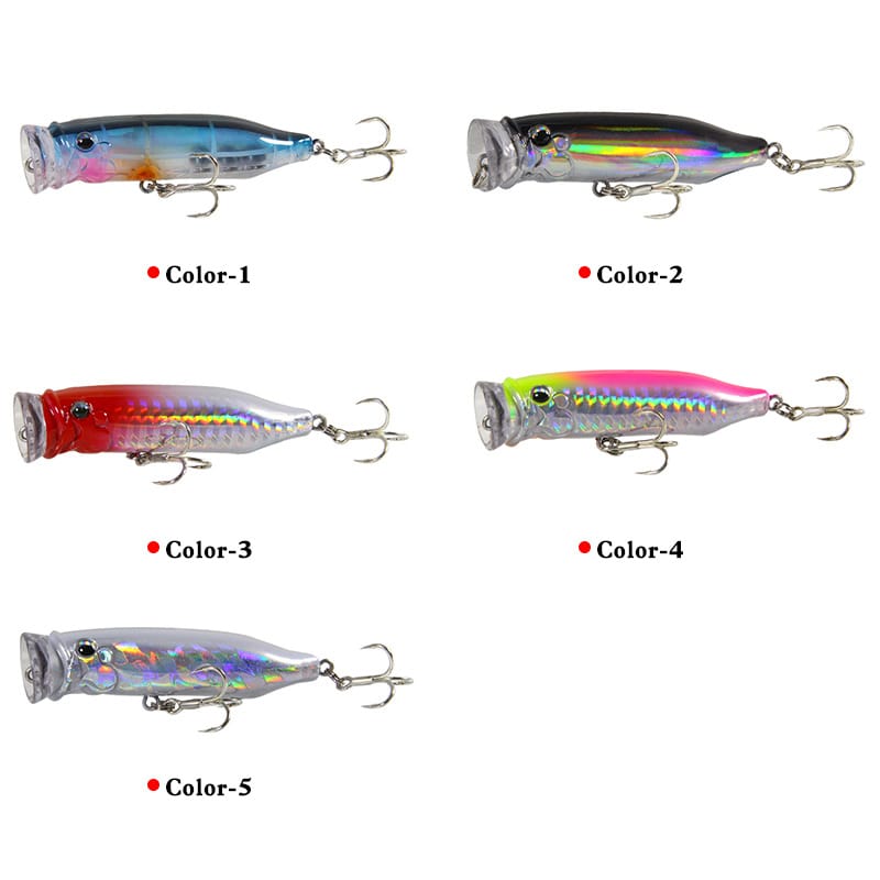 Popper Topwater Fishing Lure with Treble Hook 9.4g 7cm