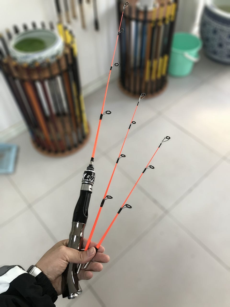 Ice Spinning Fishing Rod with 3 Tips 50cm 60cm 70cm