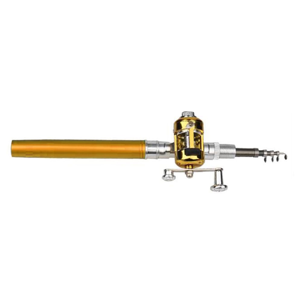 Telescopic Mini Aluminum Fishing Rod + Reel Gear Ratio 2.1:1