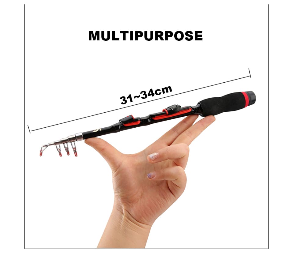 Telescopic Mini Travel Fishing Rod 1.2m - 2.3m