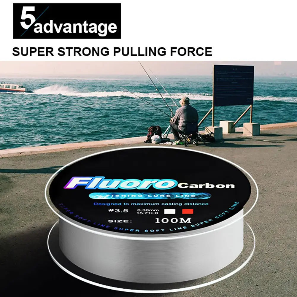 Fluorocarbon Leader Fishing Line Superior Strength - 100m
