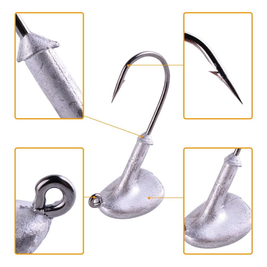 Jig Head Tumbler High Carbon Steel Fishing Hooks 3.5-14g - 10 Pack