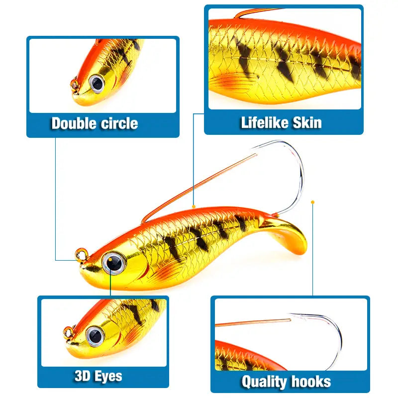 VIB Spinning Fishing Lure with Treble Hook 21.2g 8.5cm